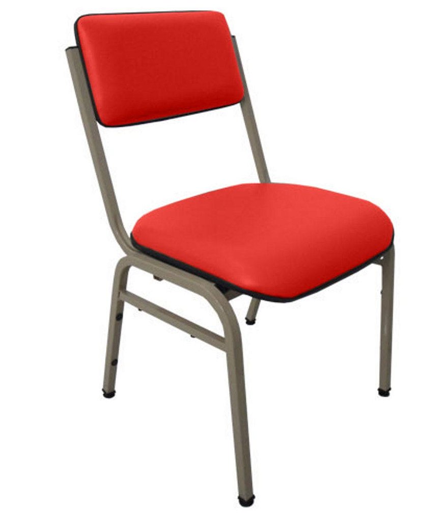 Cadeira Empilhável para Auditórios Linha Hotel Smart Vermelho