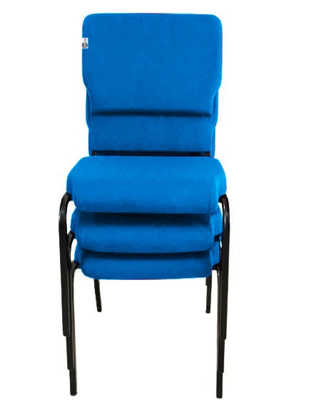 Cadeira Empilhável para Igrejas Evangélicas Linha Church Azul