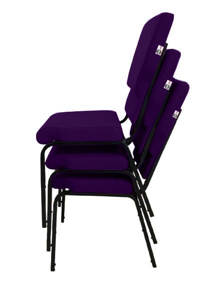 Cadeira Empilhável para Igrejas Evangélicas Linha Church Roxo