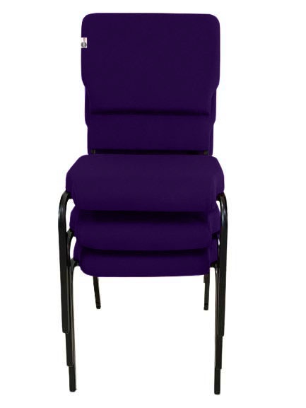 Cadeira Empilhável para Igrejas Evangélicas Linha Church Roxo