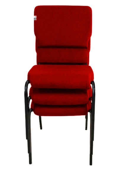 Cadeira Empilhável para Igrejas Evangélicas Linha Church Vermelho