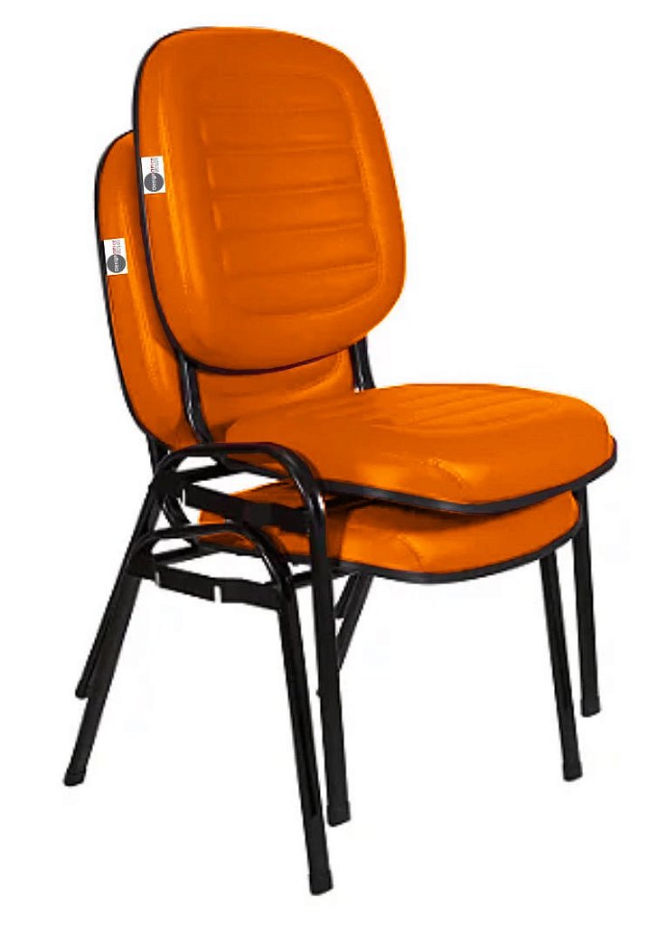 Cadeira Empilhável para Igrejas Evangélicas Linha Holy Laranja