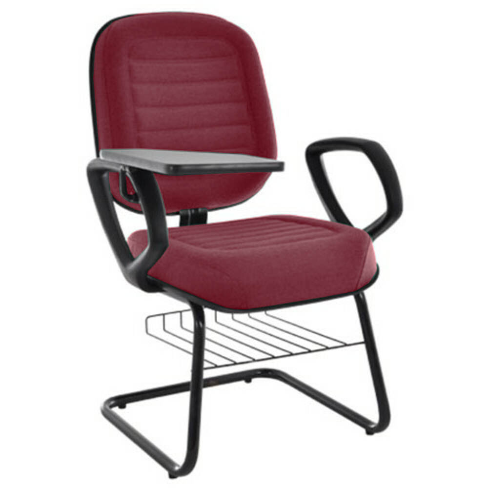 Cadeira Escolar  Universitária com prancheta para Escolas e Faculdades Linha Blenda Vermelho