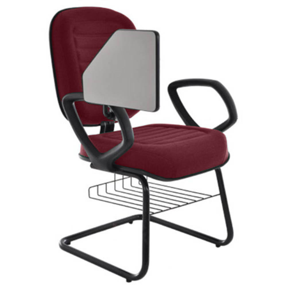 Cadeira Escolar  Universitária com prancheta para Escolas e Faculdades Linha Blenda Vermelho