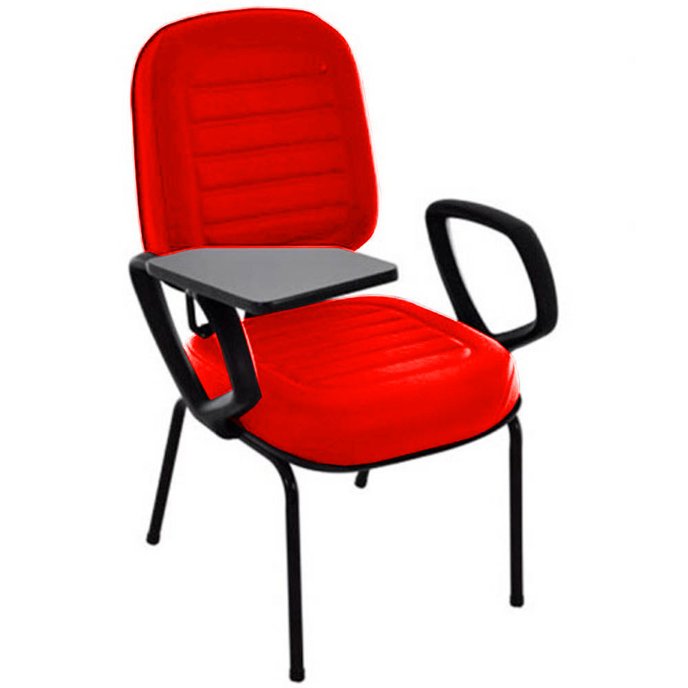 Cadeira Escolar  Universitária para Escolas e Faculdades Gomada Linha Blenda Vermelho
