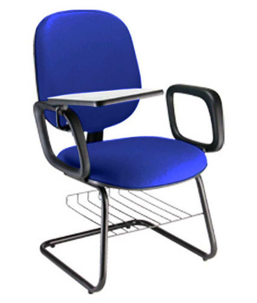 Cadeira Escolar Universitária com prancheta para Escolas Linha Uno Azul