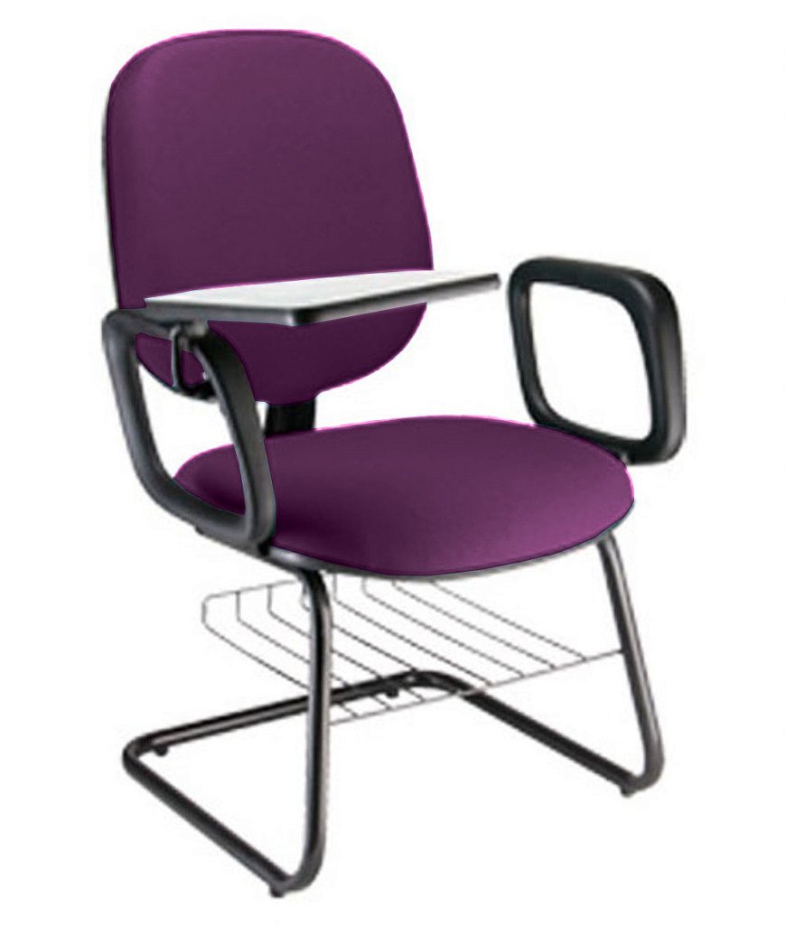 Cadeira Escolar Universitária com prancheta para Escolas Linha Uno Roxo