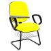 Cadeira Escolar Universitária com prancheta para Escolas e Faculdades Linha Blenda Amarelo