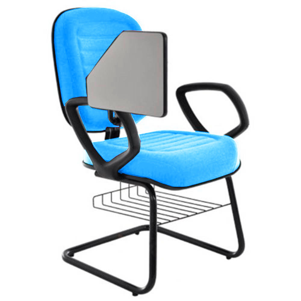 Cadeira Escolar Universitária com prancheta para Escolas e Faculdades Linha Blenda Azul