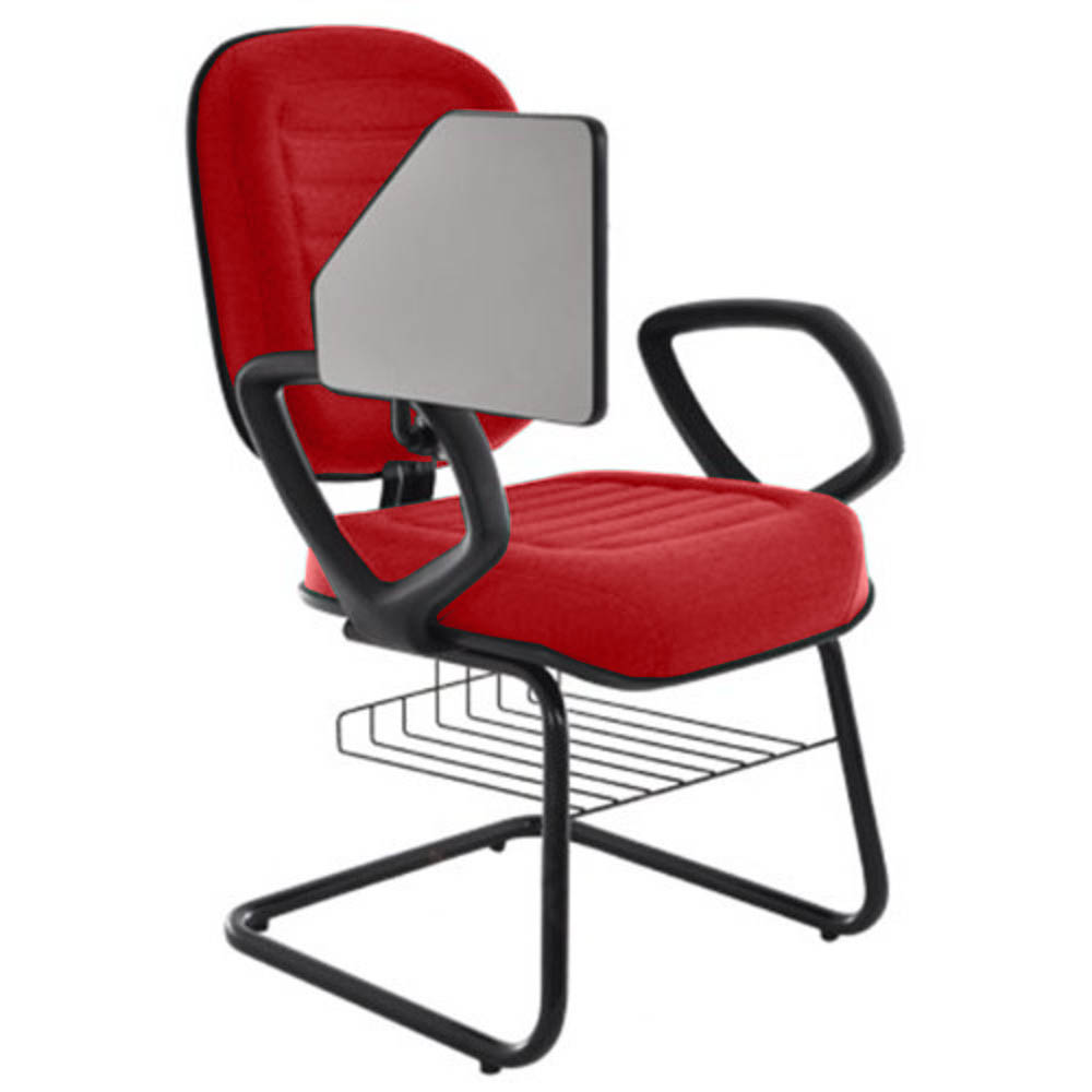 Cadeira Escolar Universitária com prancheta para Escolas e Faculdades Linha Blenda Vermelho