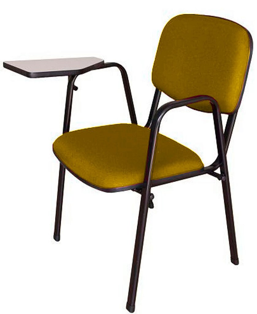 Cadeira Escolar Universitária para Auditórios Linha Hotel Amarelo