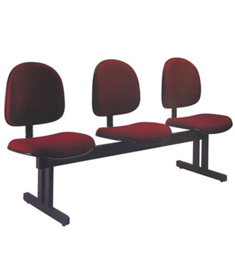 Cadeira Executiva em longarina com 3 lugares Linha Office