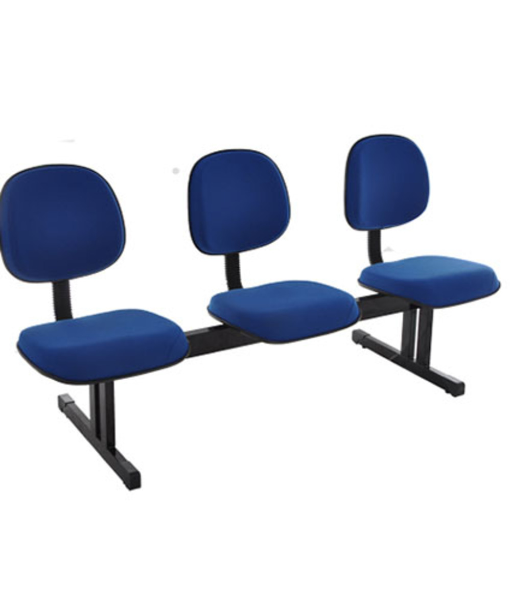 Cadeira Executiva em longarina com 3 lugares Linha Robust