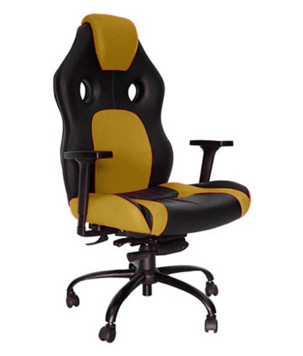 Cadeira Gamer Para Escritório Linha Gamer Racing Cor Amarelo