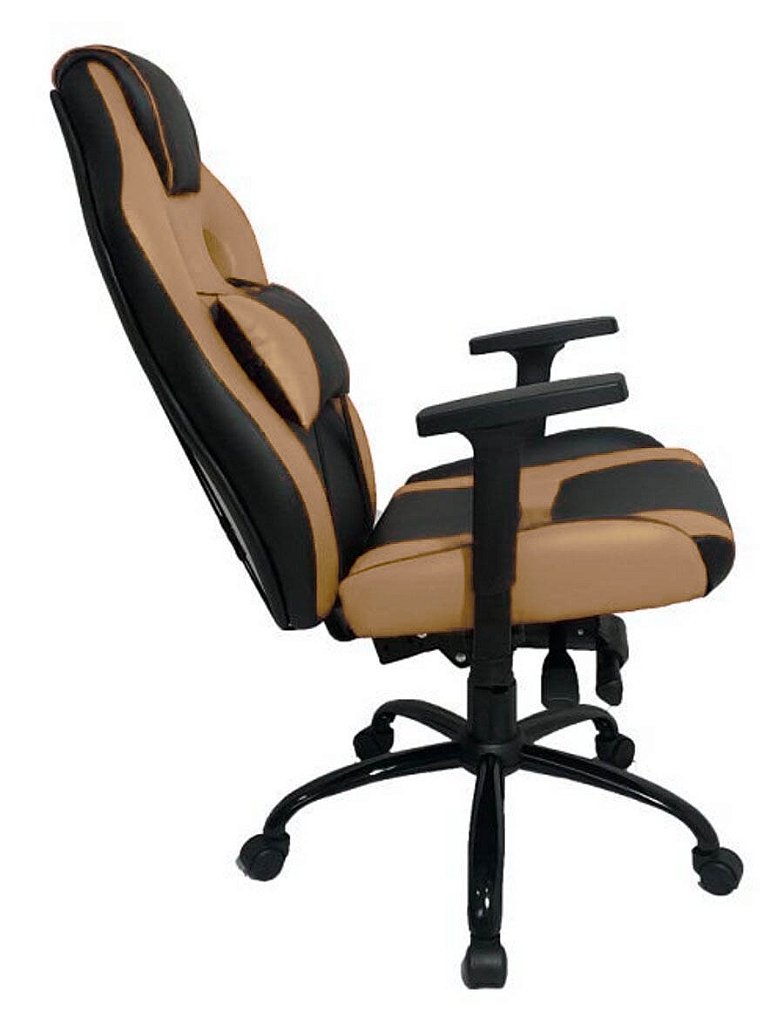 Cadeira Gamer com Almofada Linha Gamer Racing Caramelo