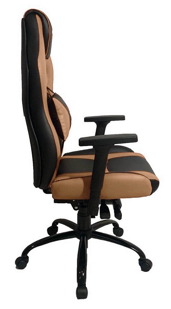 Cadeira Gamer com Almofada Linha Gamer Racing Caramelo