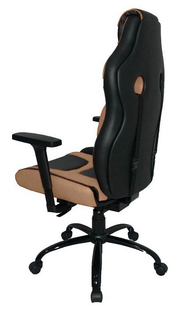 Cadeira Gamer com Almofada Linha Gamer Racing Caramelo
