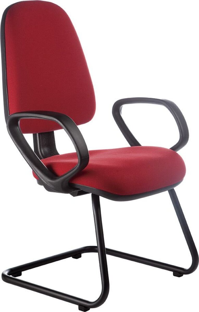 Cadeira Interlocutor Para Escritório Linha Confort Vermelho