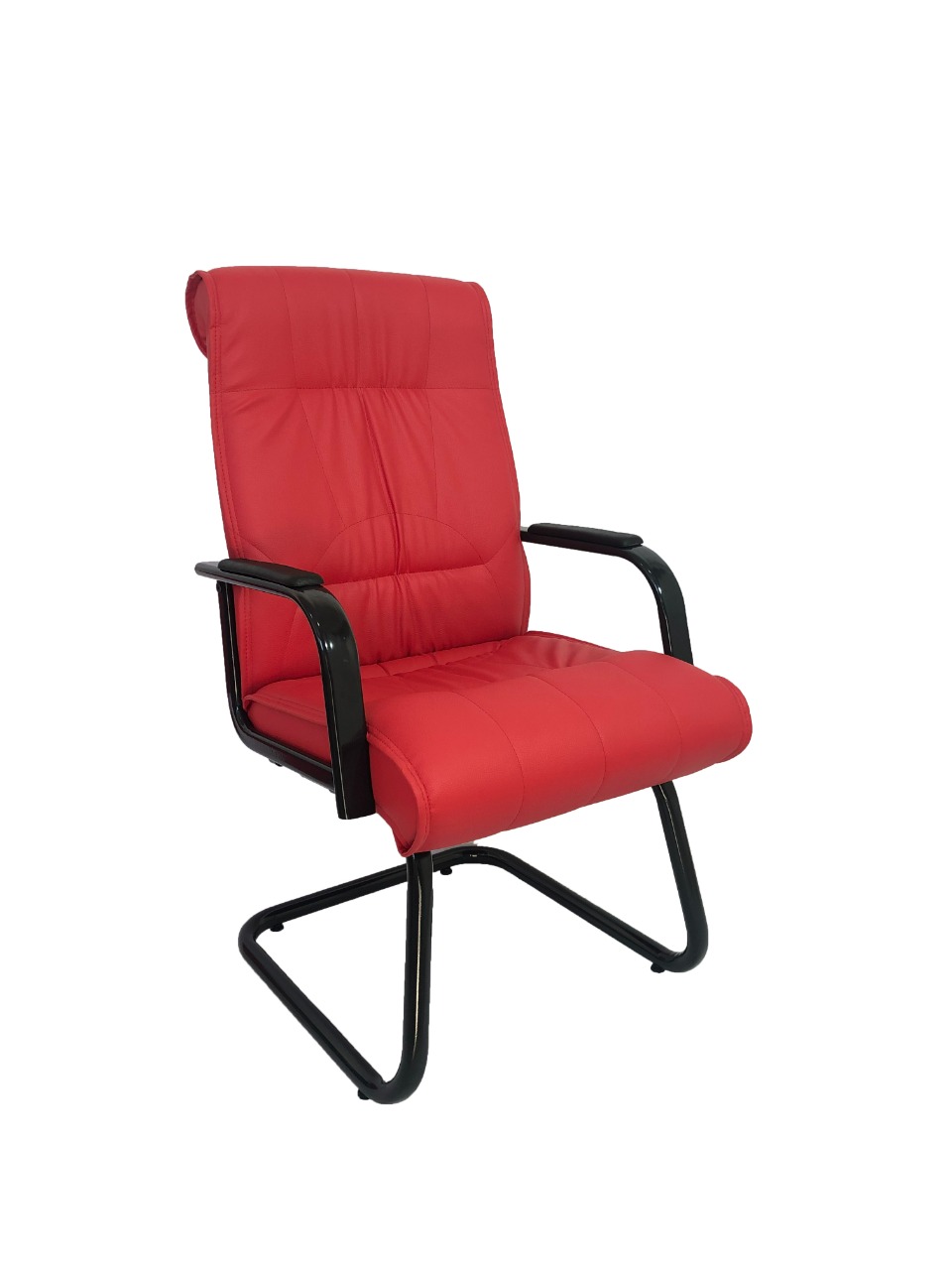 Cadeira Interlocutor Para Escritório Linha Itália Vermelho