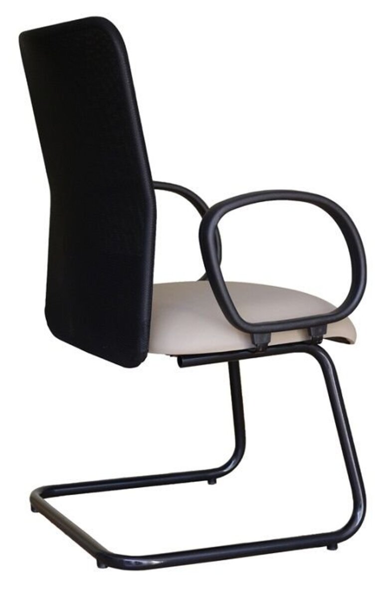 Cadeira Para Sala De Reunião Com Tela Mesh Peruggia Cinza