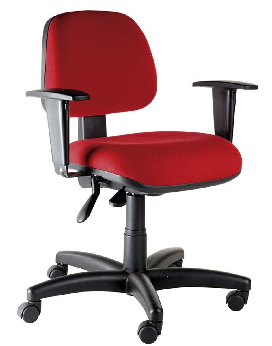 Cadeira Secretária Para Escritório Linha Confort Vermelho