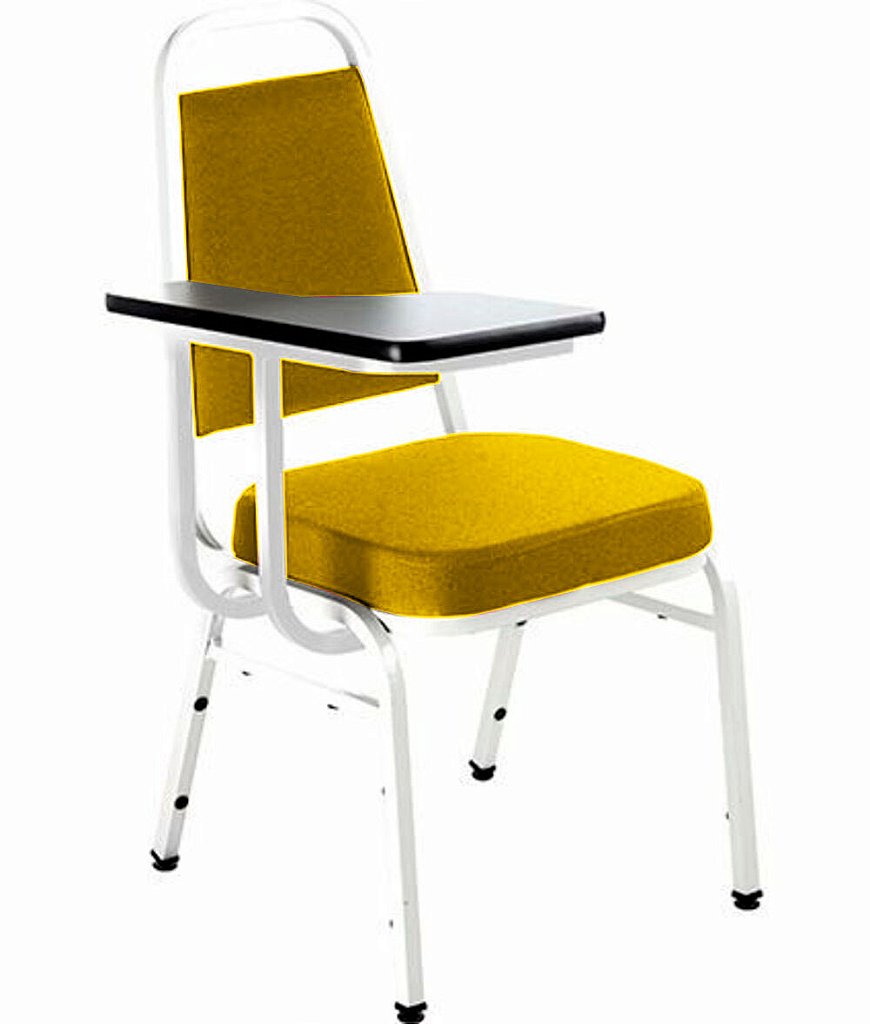 Cadeira Universitária Empilhável Linha Hotel Plus Amarelo