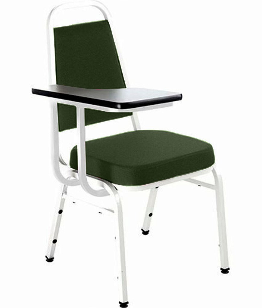 Cadeira Universitária Empilhável Linha Hotel Plus Verde