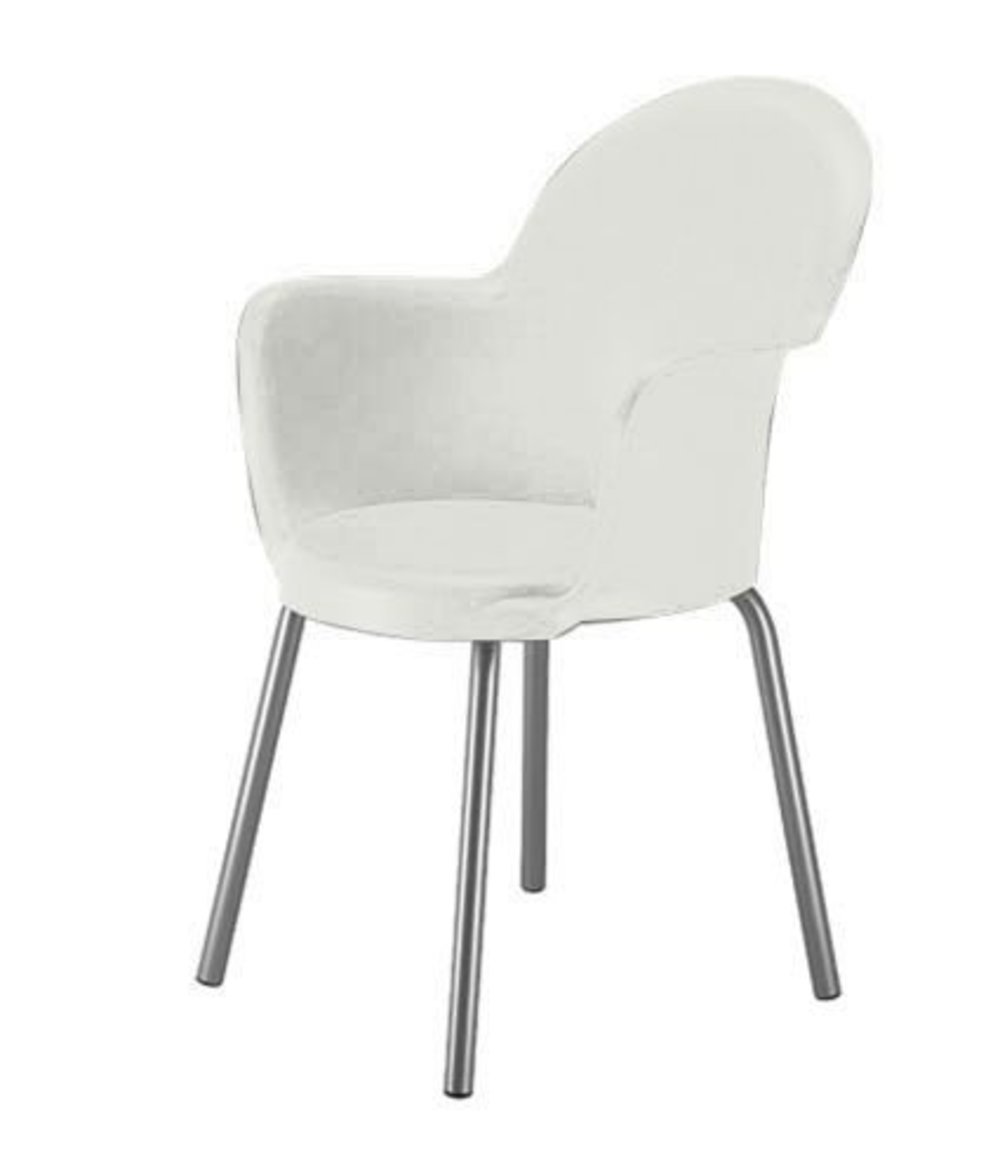 Cadeira com BraÃ§o Base Cromada Linha Polipropileno Moon