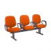 Cadeira para Igrejas Evangélicas  em Longarina com 03 lugares Linha Blenda Laranja