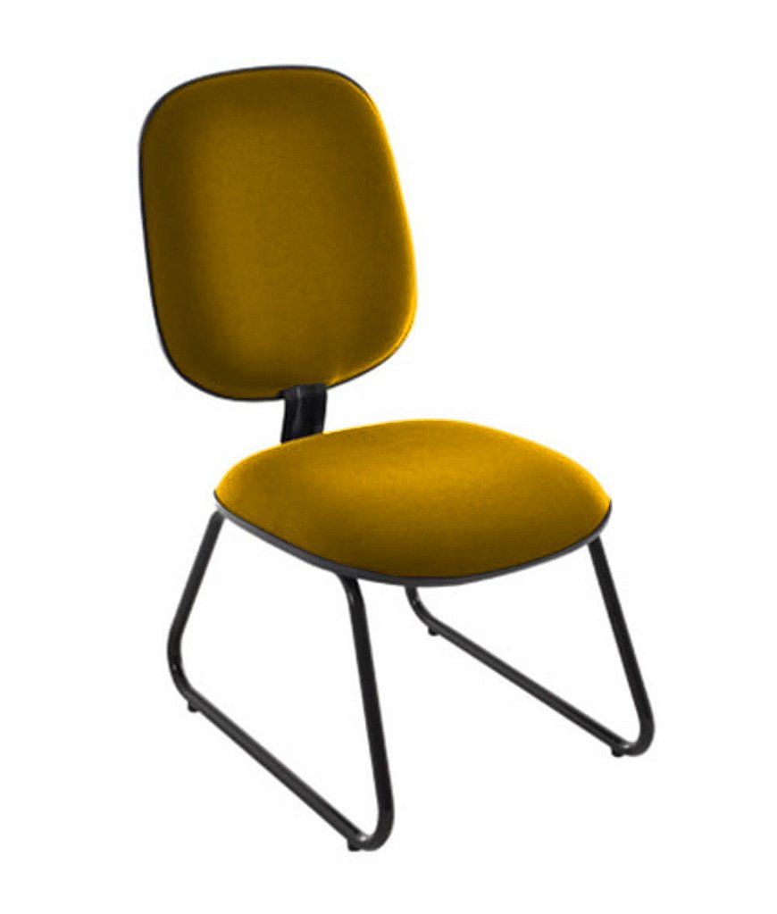 Cadeira para Igrejas Evangélicas Diretor Trapézio para Escritório Linha Uno Amarelo