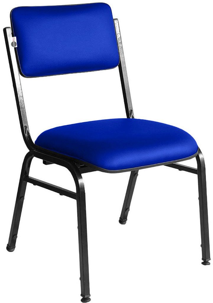 Kit com 3 Cadeiras para Auditórios Linha Hotel Smart Azul