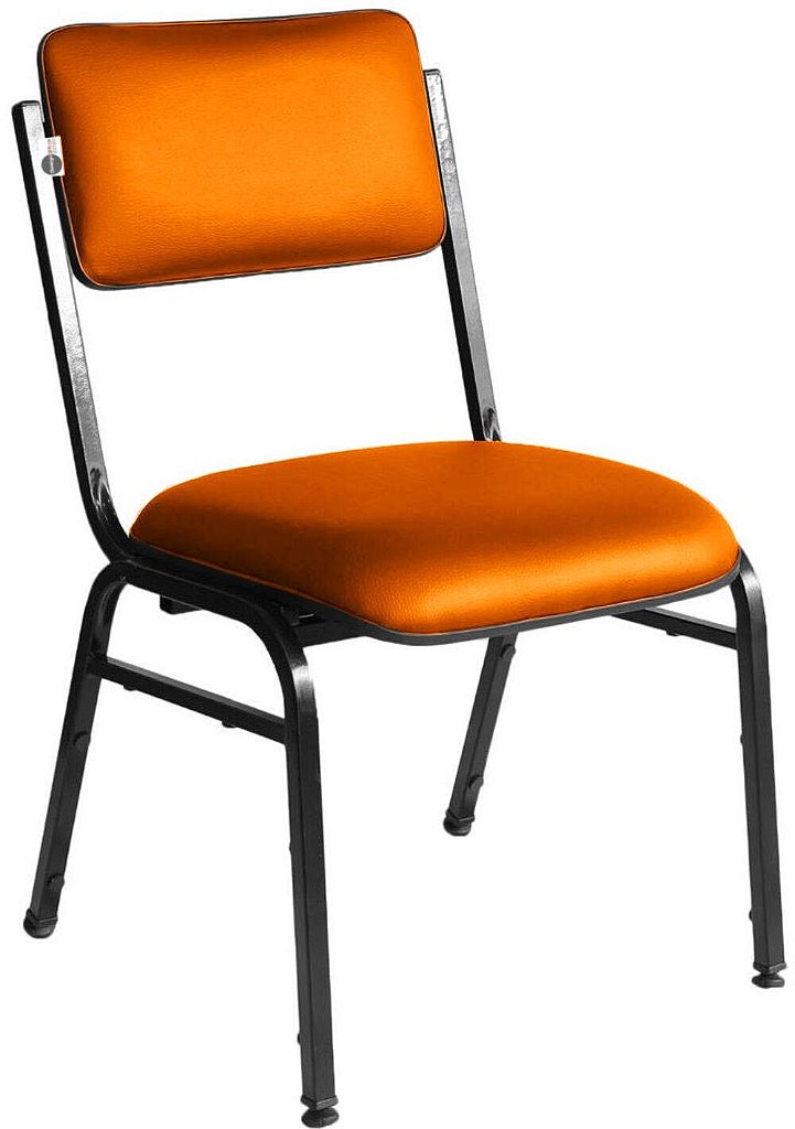 Kit com 3 Cadeiras para Auditórios Linha Hotel Smart Laranja