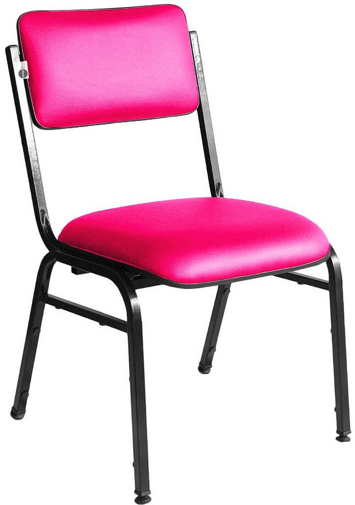 Kit com 3 Cadeiras para Auditórios Linha Hotel Smart Rosa