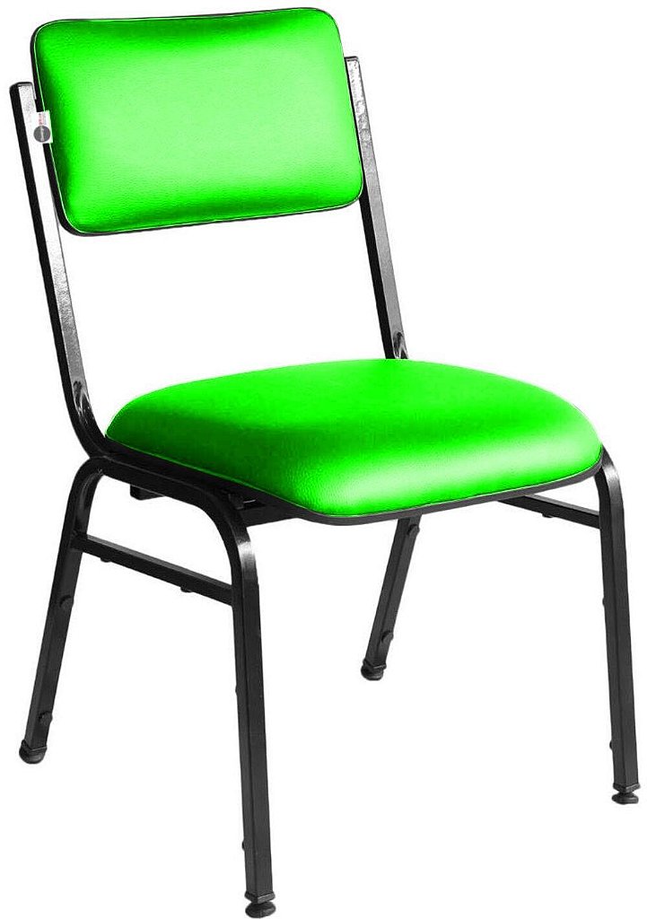 Kit com 3 Cadeiras para Auditórios Linha Hotel Smart Verde
