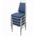 Kit com 4 Cadeiras Empilháveis Linha Hotel Plus Azul