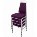 Kit com 4 Cadeiras Empilháveis Linha Hotel Plus Roxo