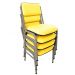 Kit com 4 Cadeiras para Auditórios Linha Hotel Smart Amarelo