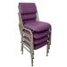 Kit com 4 Cadeiras para Auditórios Linha Hotel Smart Roxo