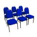 Kit com 6 Cadeiras para Auditórios Linha Hotel Azul