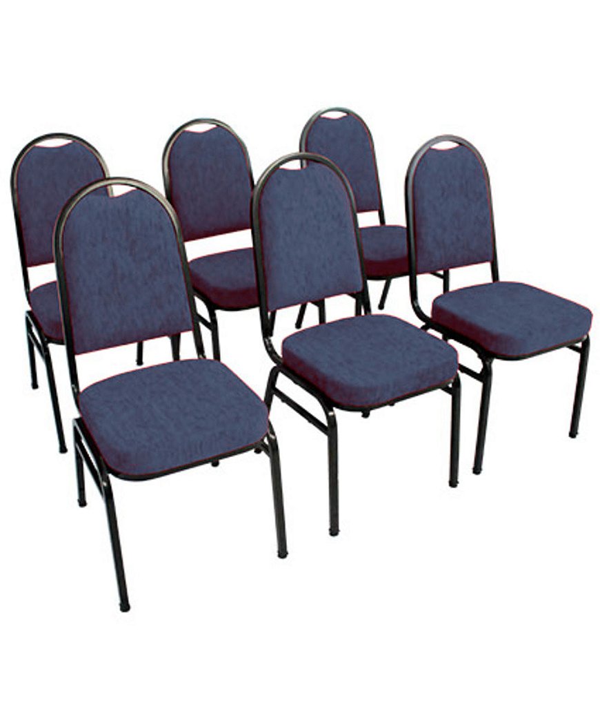 Kit com 6 Cadeiras para Auditórios Linha Hotel Azul