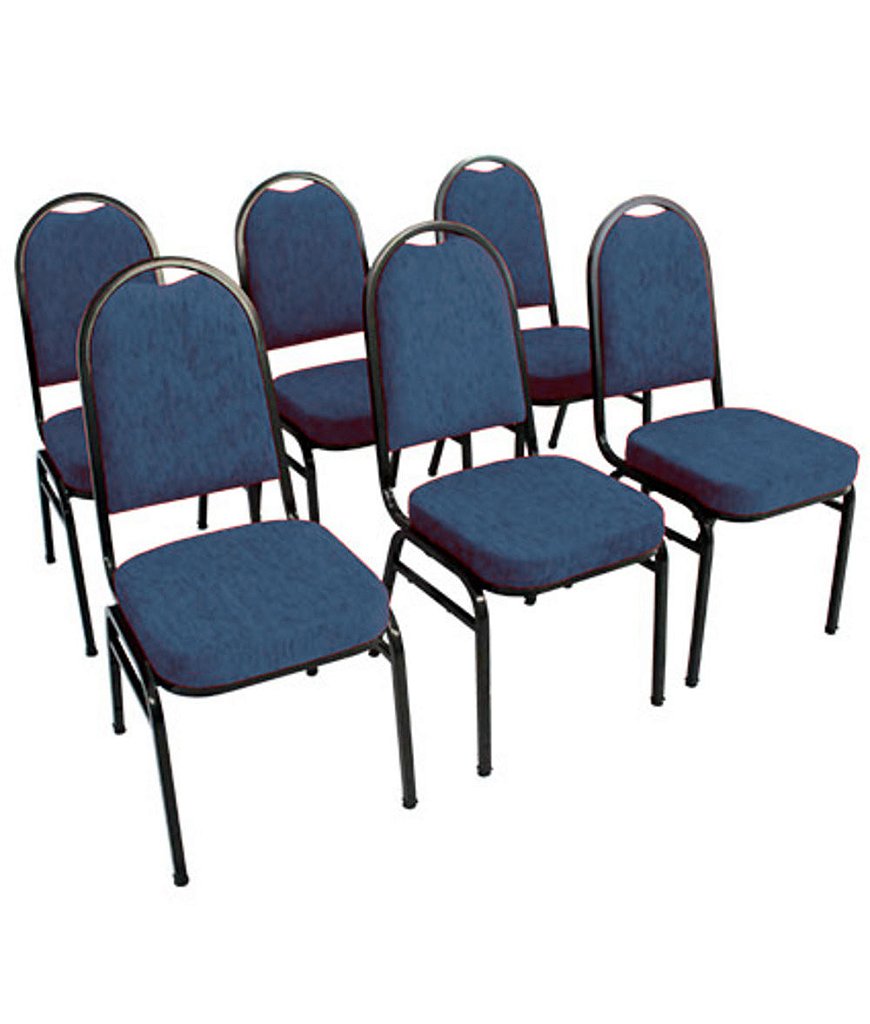 Kit com 6 Cadeiras para Auditórios Linha Hotel Azul