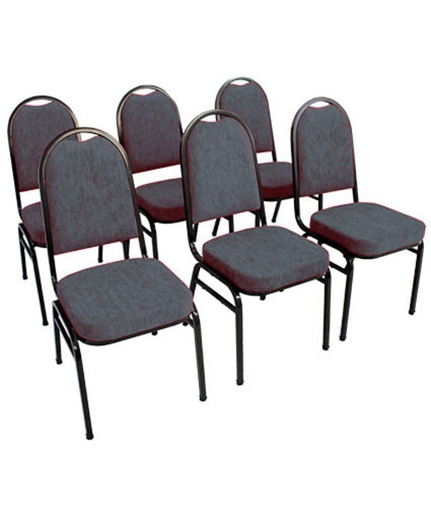 Kit com 6 Cadeiras para Auditórios Linha Hotel Cinza