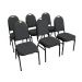 Kit com 6 Cadeiras para Auditórios Linha Hotel Marrom