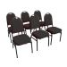 Kit com 6 Cadeiras para Auditórios Linha Hotel Preto