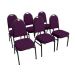 Kit com 6 Cadeiras para Auditórios Linha Hotel Roxo