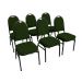 Kit com 6 Cadeiras para Auditórios Linha Hotel Verde