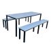 Mesa E Banco 06 Lugares Rossi Cinza
