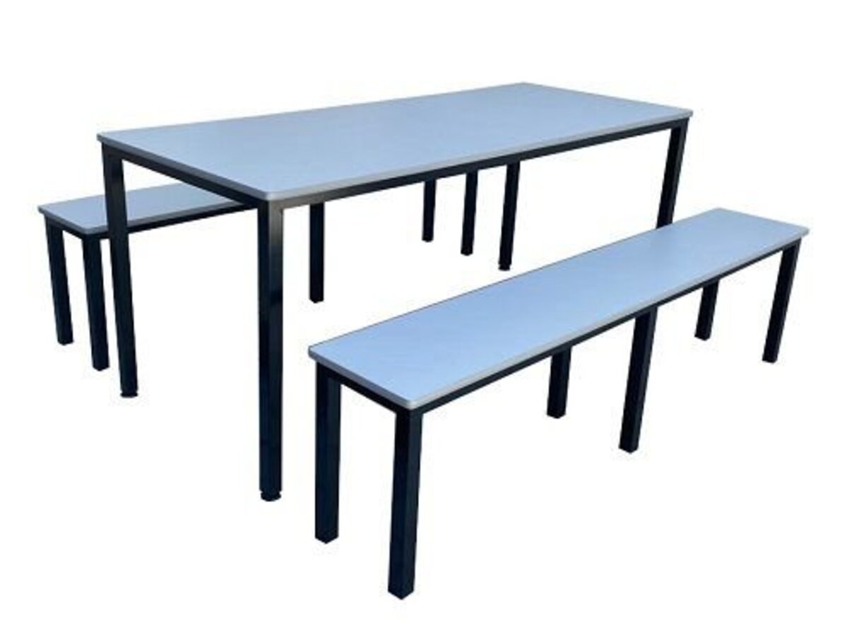 Mesa E Banco 06 Lugares Rossi Cinza