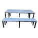 Mesa E Banco 06 Lugares Rossi Cinza