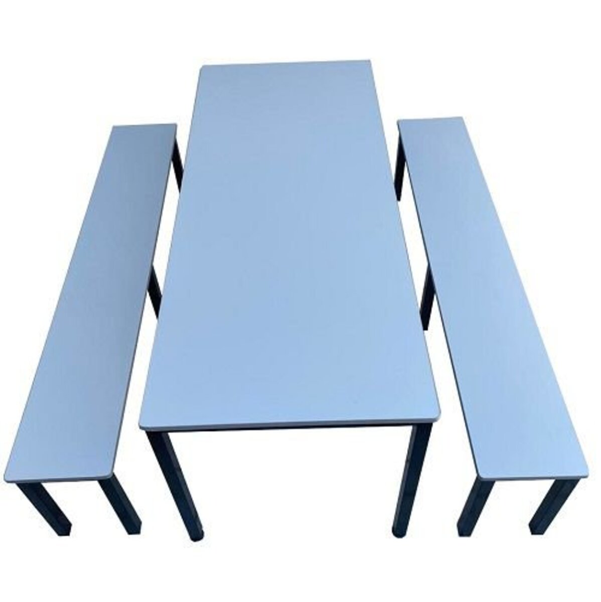 Mesa E Banco 06 Lugares Rossi Cinza